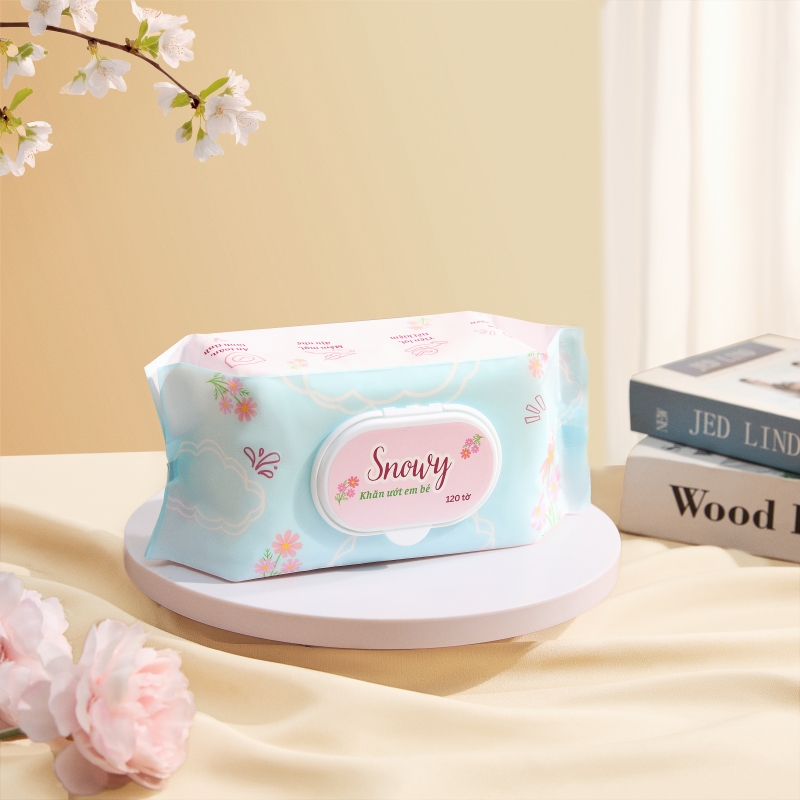 Khăn ướt em bé Snowy 120 tờ